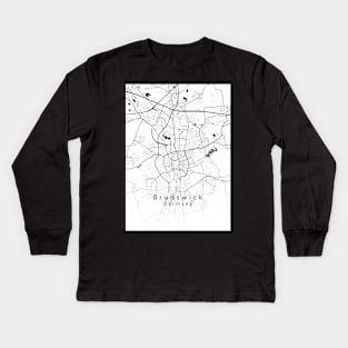 Brunswick Germany City Map Kids Long Sleeve T-Shirt